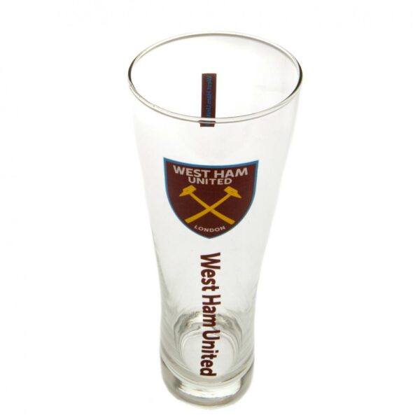 West Ham United FC Tall Beer Glass