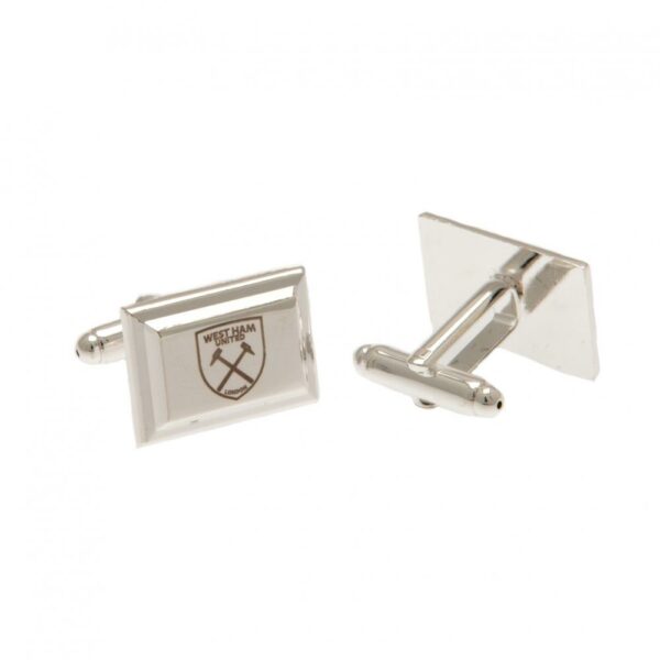 West Ham United FC Silver Plated Cufflinks