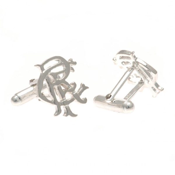 Rangers FC Sterling Silver Scroll Crest Cufflinks