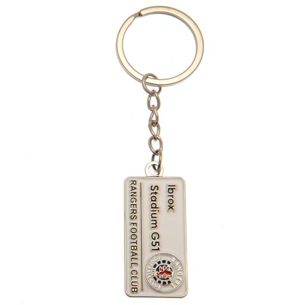 Rangers FC Embossed Street Sign Keyring