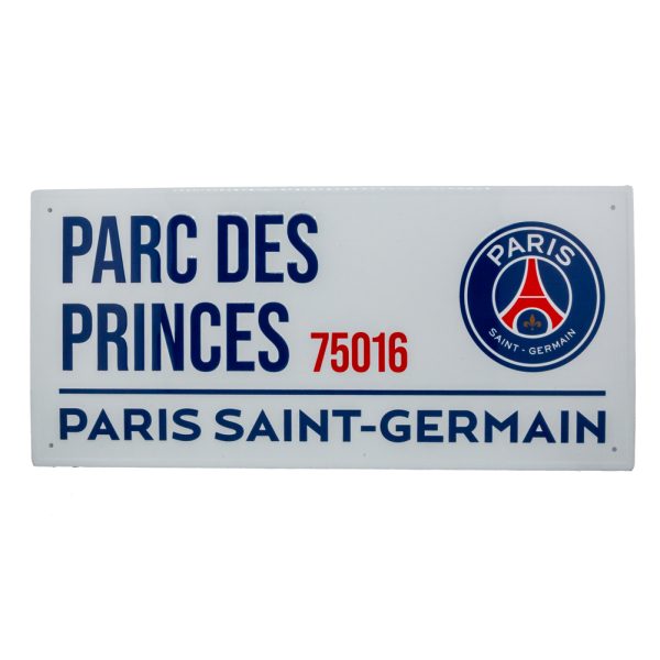 Paris Saint Germain FC White Street Sign