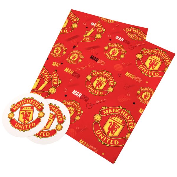 Manchester United FC Text Gift Wrap