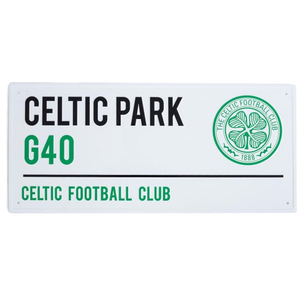 Celtic FC White Street Sign