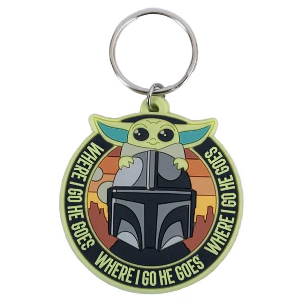 Star Wars: The Mandalorian Grogu & Mando PVC Keyring