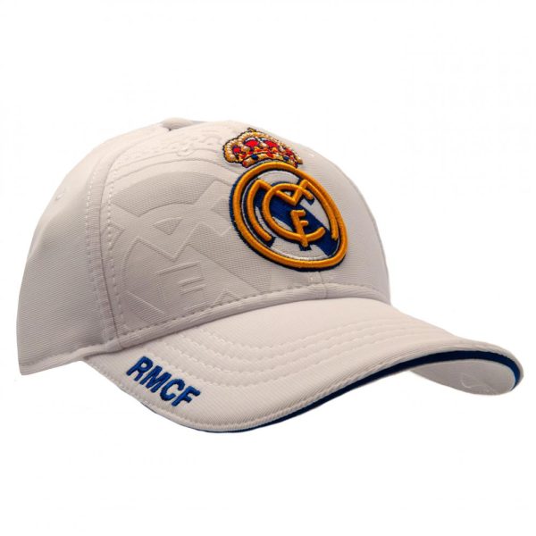 Real Madrid White Debossed Cap